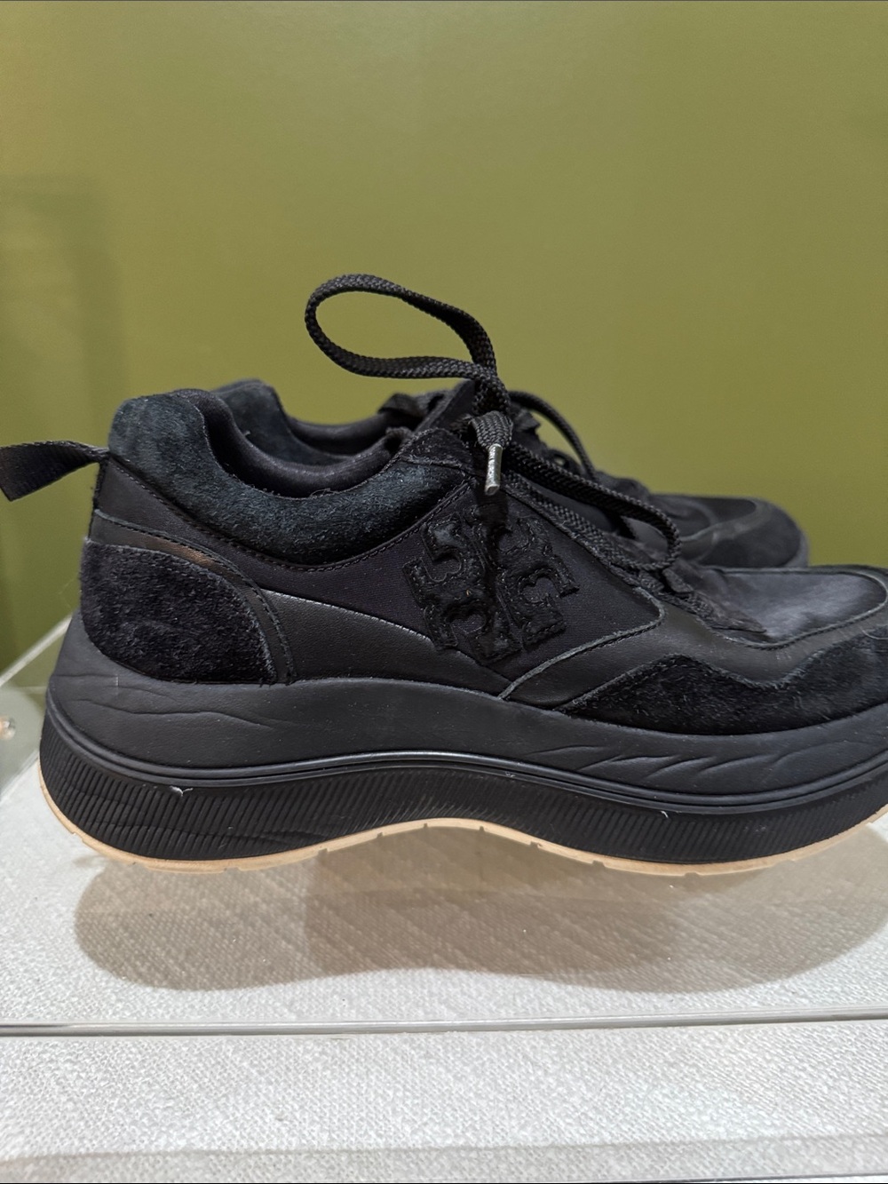 Tory Burch Black Platform Sneakers